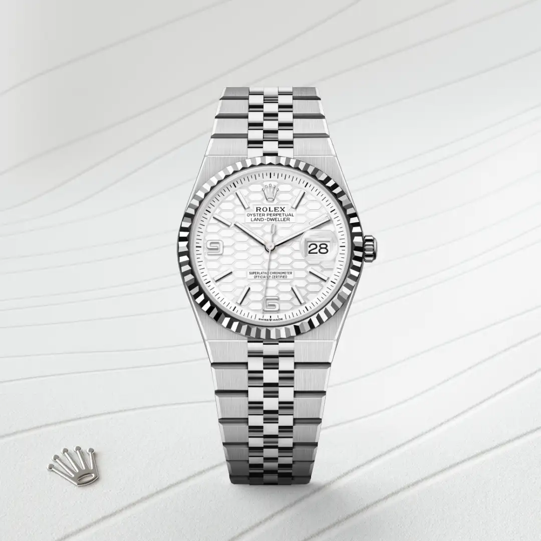 Rolex Land-Dweller 36腕錶白色黃金鋼(蠔式鋼與白色黃金的組合)款,M127234-0001 - 永新鐘錶