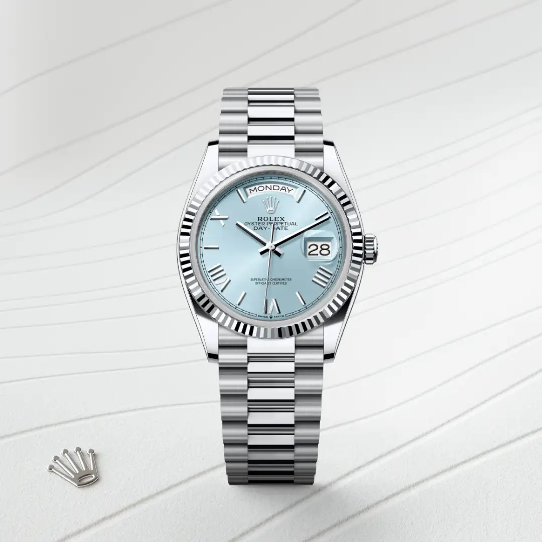 Rolex Day-Date 36腕錶鉑金款，M128236-0018 - 永新鐘錶