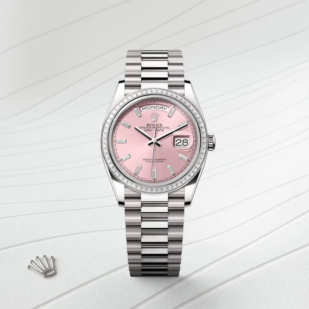Rolex Day-Date 36腕錶18K白色黃金款，M128399TBR-0029 - 永新鐘錶
