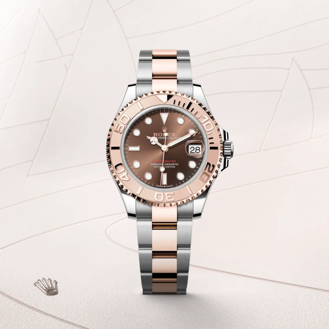 Rolex Yacht-Master 37腕錶永恒玫瑰金鋼（蠔式鋼與永恒玫瑰金的組合）款，M268621-0003 - 永新鐘錶