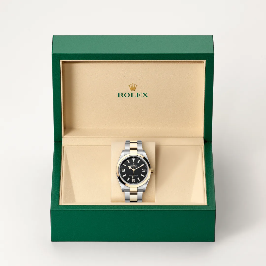 Rolex Explorer 36腕錶黃金鋼(蠔式鋼與黃金的組合)款,M124273-0001 - 永新鐘錶