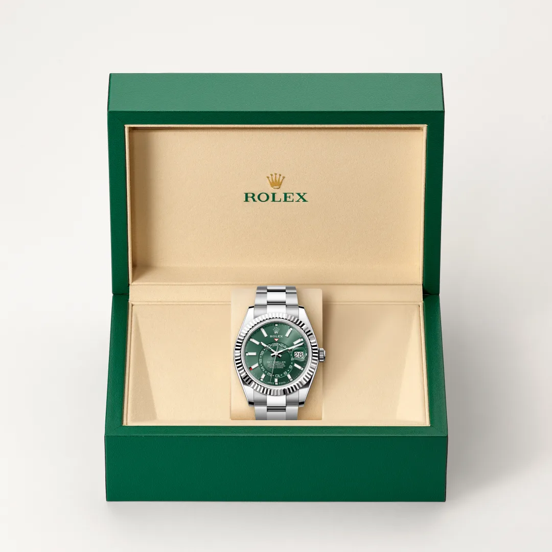 Rolex Sky-Dweller腕錶白色黃金鋼(蠔式鋼與白色黃金的組合)款,M336934-0001 - 永新鐘錶
