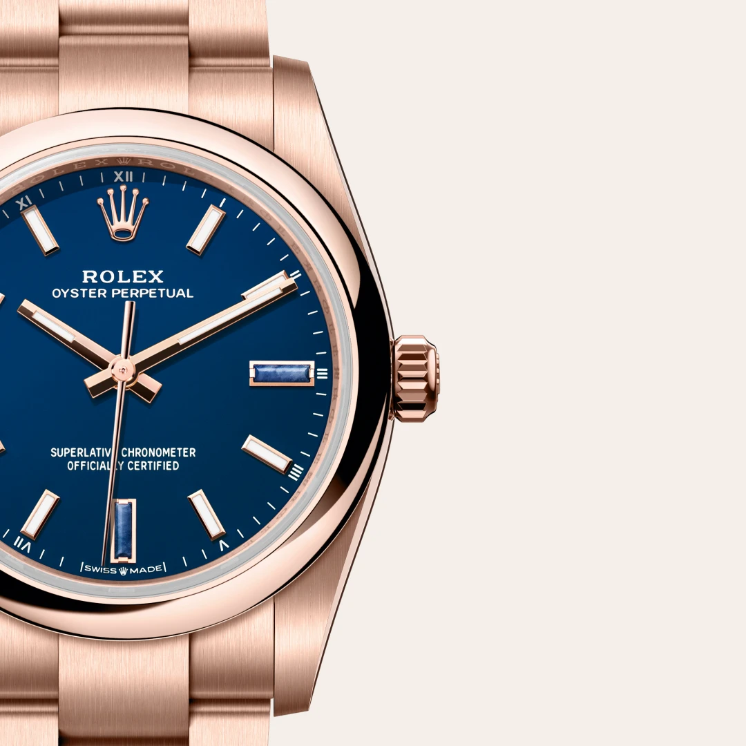 Rolex Oyster Perpetual 34腕錶18K永恒玫瑰金款，M124205-0002 - 永新鐘錶