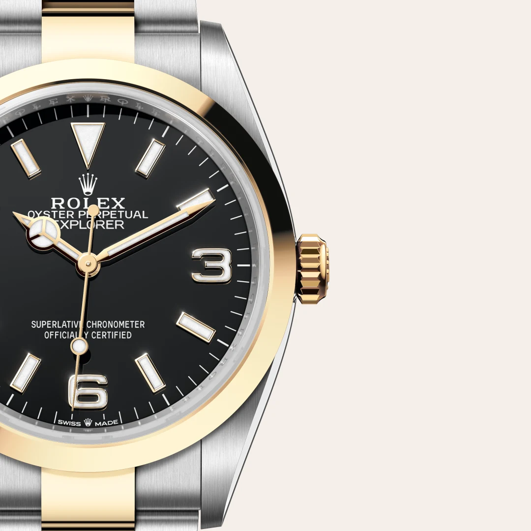 Rolex Explorer 36腕錶黃金鋼(蠔式鋼與黃金的組合)款,M124273-0001 - 永新鐘錶