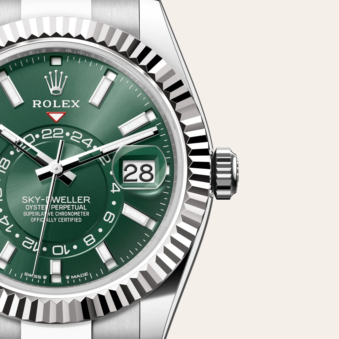 Rolex Sky-Dweller腕錶白色黃金鋼(蠔式鋼與白色黃金的組合)款,M336934-0001 - 永新鐘錶