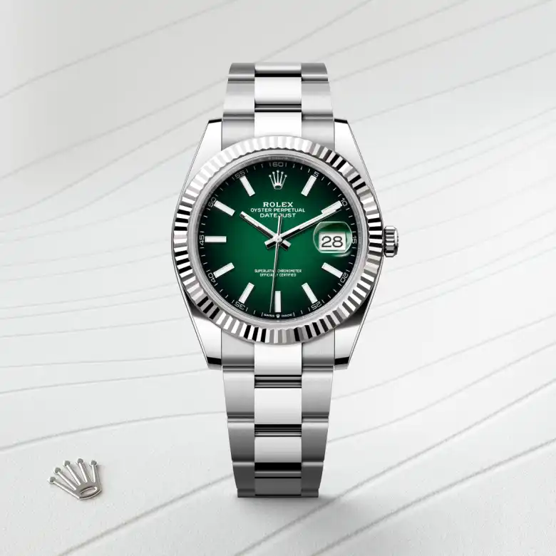 Rolex Datejust 41腕錶白色黃金鋼（蠔式鋼與白色黃金的組合）款，M126334-0033 - 永新鐘錶