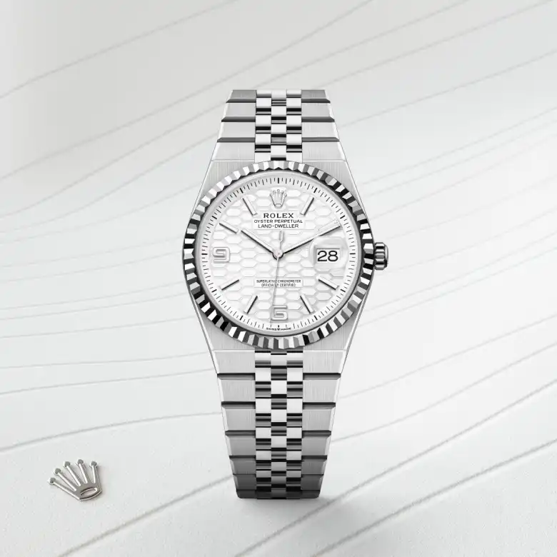Rolex Land-Dweller 36腕錶白色黃金鋼(蠔式鋼與白色黃金的組合)款,M127234-0001 - 永新鐘錶