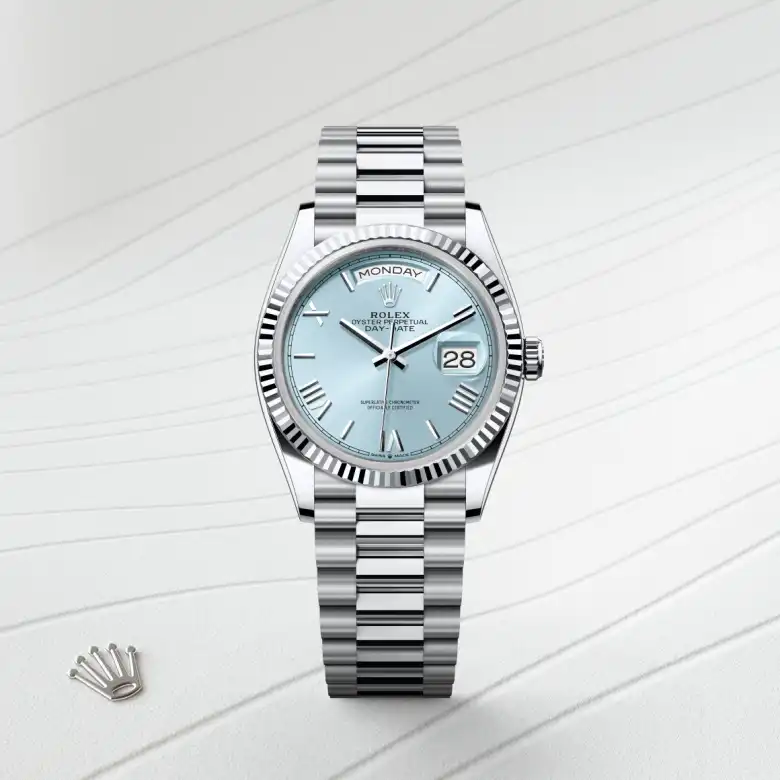 Rolex Day-Date 36腕錶鉑金款，M128236-0018 - 永新鐘錶