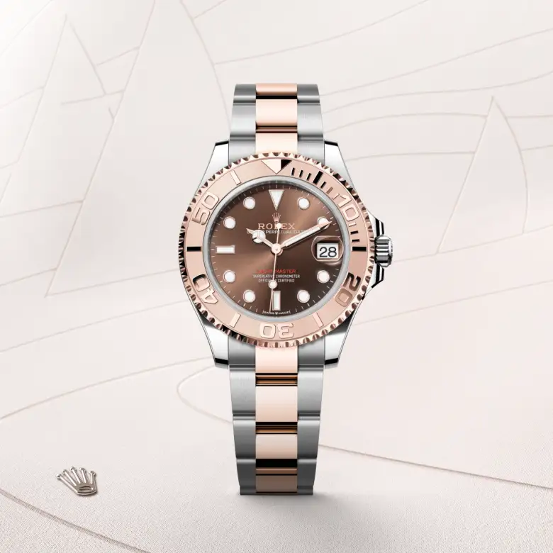 Rolex Yacht-Master 37腕錶永恒玫瑰金鋼（蠔式鋼與永恒玫瑰金的組合）款，M268621-0003 - 永新鐘錶