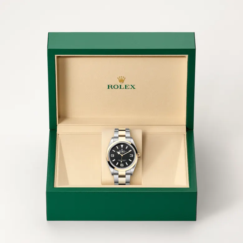Rolex Explorer 36腕錶黃金鋼(蠔式鋼與黃金的組合)款,M124273-0001 - 永新鐘錶