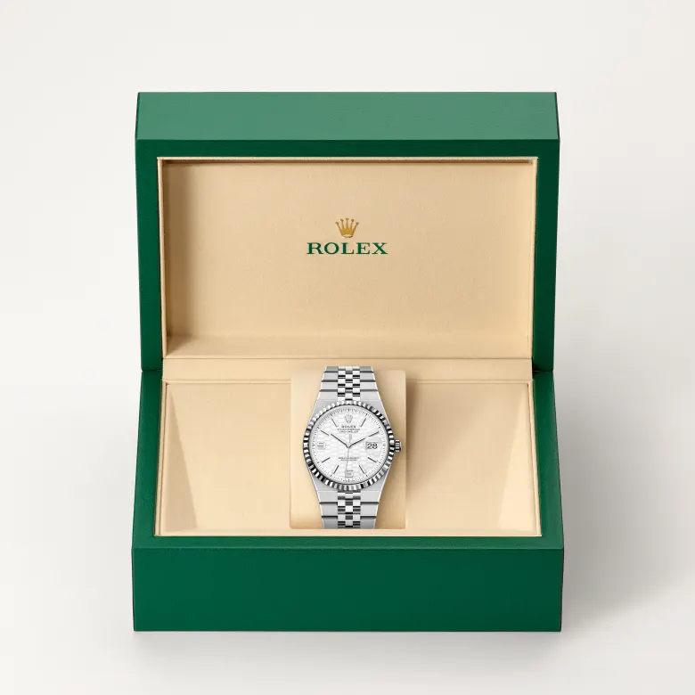 Rolex Land-Dweller 36腕錶白色黃金鋼(蠔式鋼與白色黃金的組合)款,M127234-0001 - 永新鐘錶