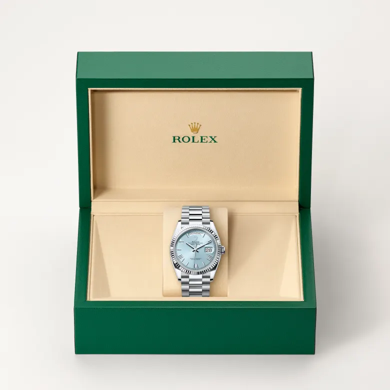 Rolex Day-Date 36腕錶鉑金款，M128236-0018 - 永新鐘錶