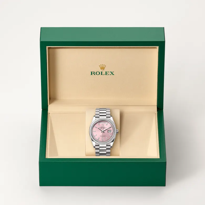 Rolex Day-Date 36腕錶18K白色黃金款，M128399TBR-0029 - 永新鐘錶
