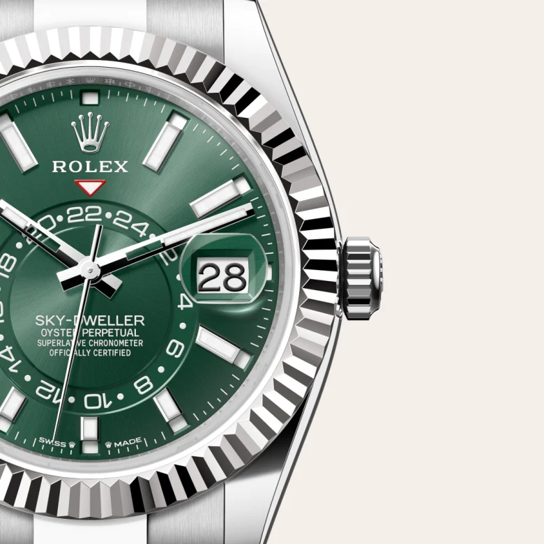 Rolex Sky-Dweller腕錶白色黃金鋼(蠔式鋼與白色黃金的組合)款,M336934-0001 - 永新鐘錶