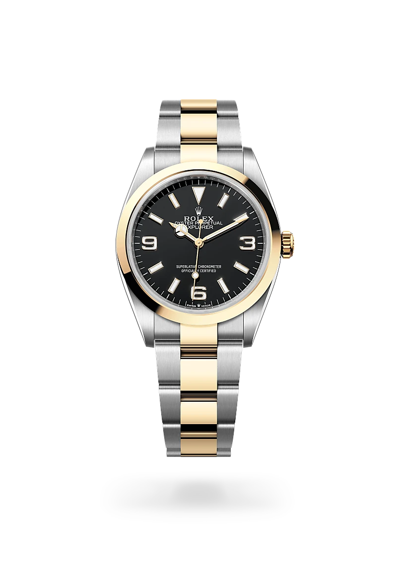 Rolex Explorer 36 腕錶 蠔式，36毫米，黃金及蠔式鋼，M124273-0001 - 永新鐘錶