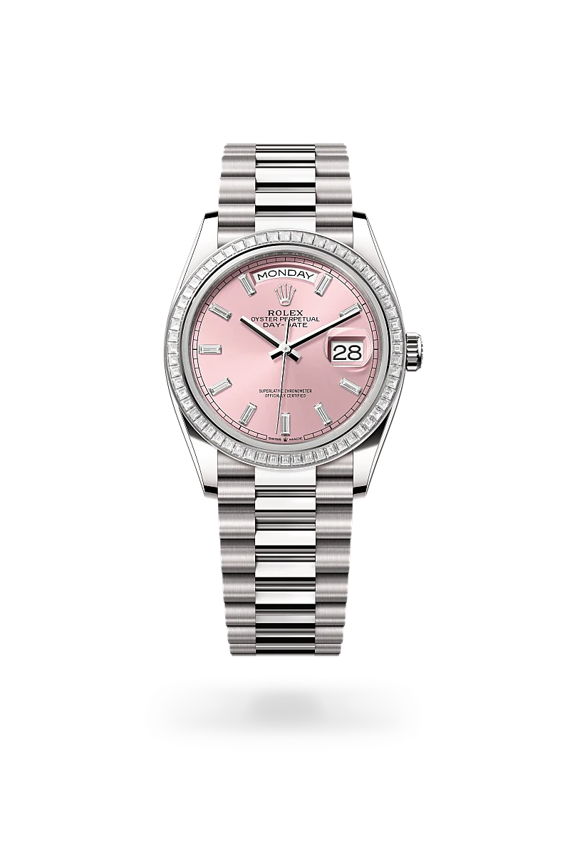 Rolex Day-Date 36 腕錶 蠔式，36毫米，鑽石及白色黃金，M128399TBR-0029 - 永新鐘錶