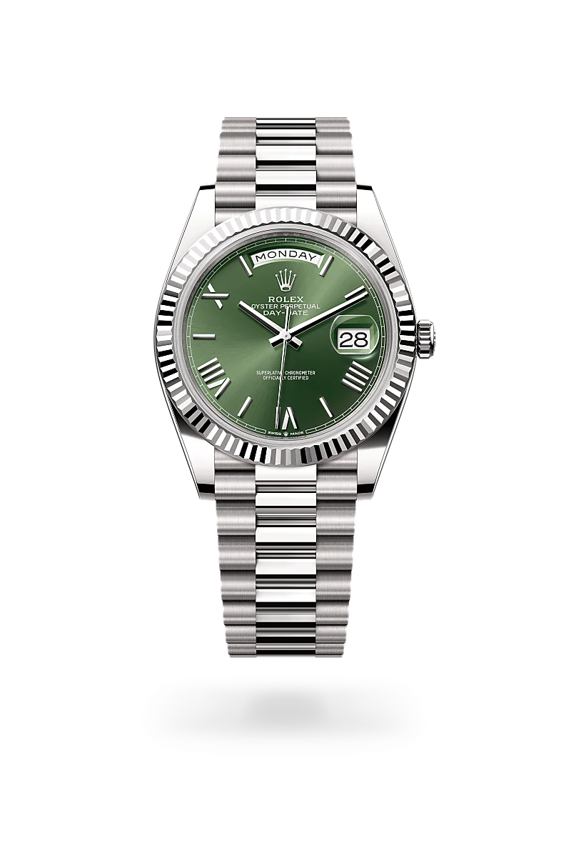 Rolex Day-Date 40 腕錶 蠔式，40毫米，白色黃金，M228239-0033 - 永新鐘錶