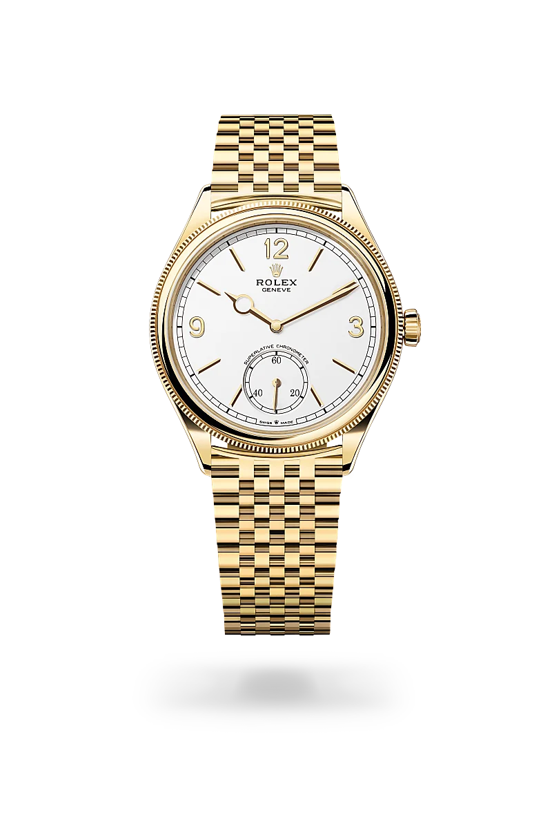 Rolex 1908 腕錶 39毫米，18K黃金，磨光效果，M52508-0008 - 永新鐘錶
