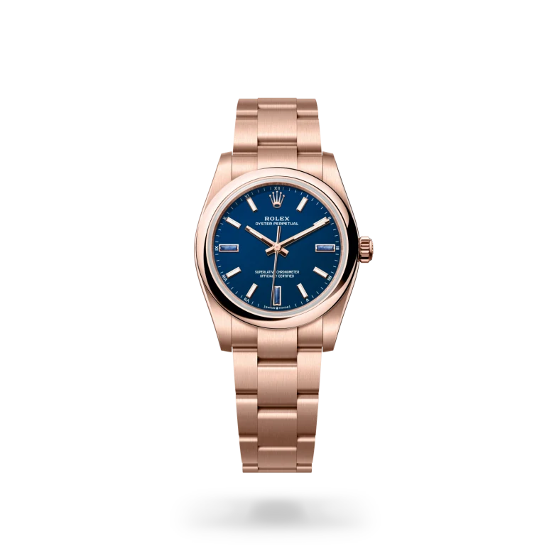 Rolex Oyster Perpetual 34腕錶18K永恒玫瑰金款，M124205-0002 - 永新鐘錶