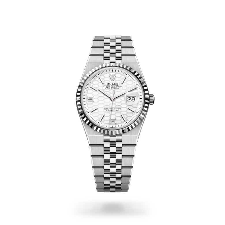 Rolex Land-Dweller 36腕錶白色黃金鋼(蠔式鋼與白色黃金的組合)款,M127234-0001 - 永新鐘錶