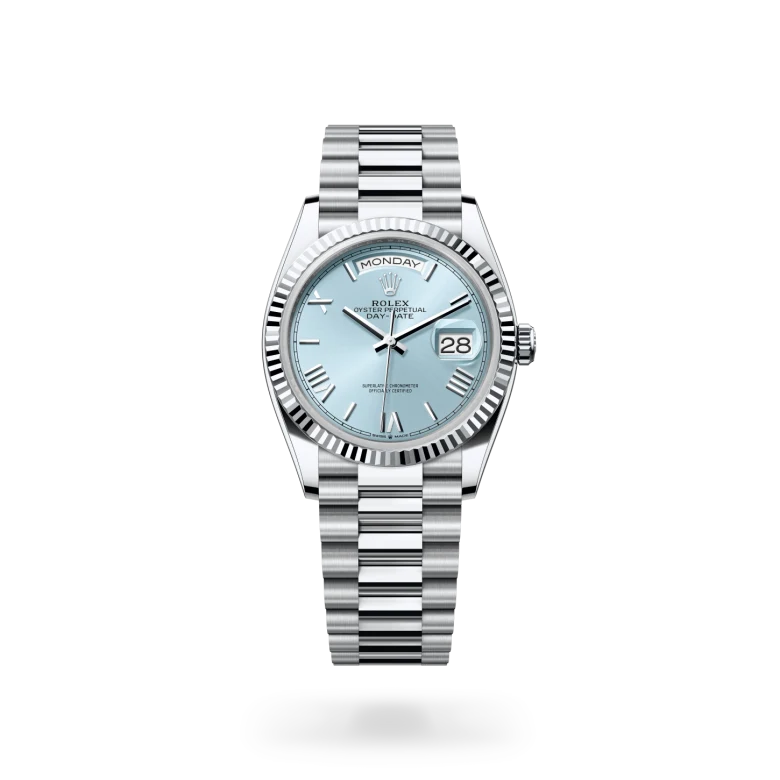 Rolex Day-Date 36腕錶鉑金款，M128236-0018 - 永新鐘錶