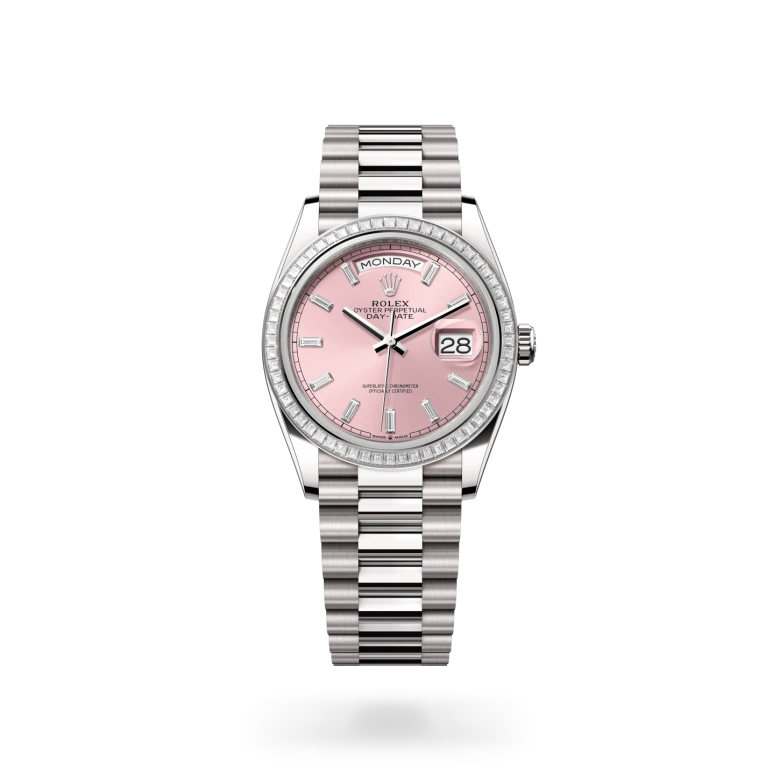 Rolex Day-Date 36腕錶18K白色黃金款，M128399TBR-0029 - 永新鐘錶