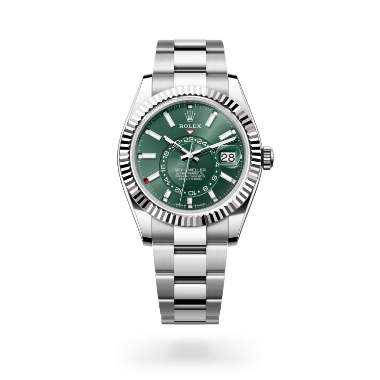 Rolex Sky-Dweller腕錶白色黃金鋼(蠔式鋼與白色黃金的組合)款,M336934-0001 - 永新鐘錶