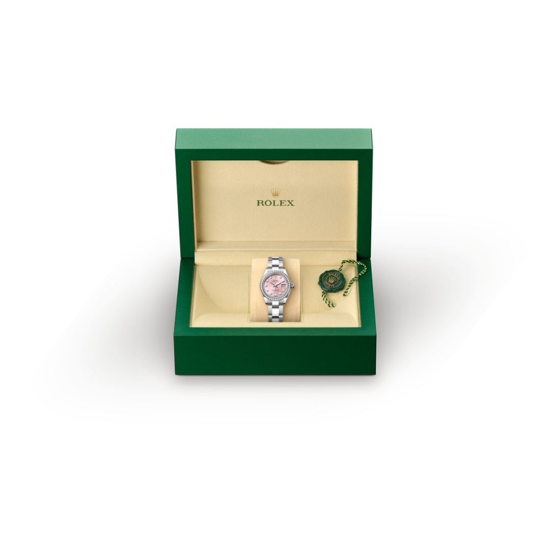 Rolex Lady-Datejust腕錶白色黃金鋼（蠔式鋼與白色黃金的組合）款，M279384RBR-0004 - 永新鐘錶