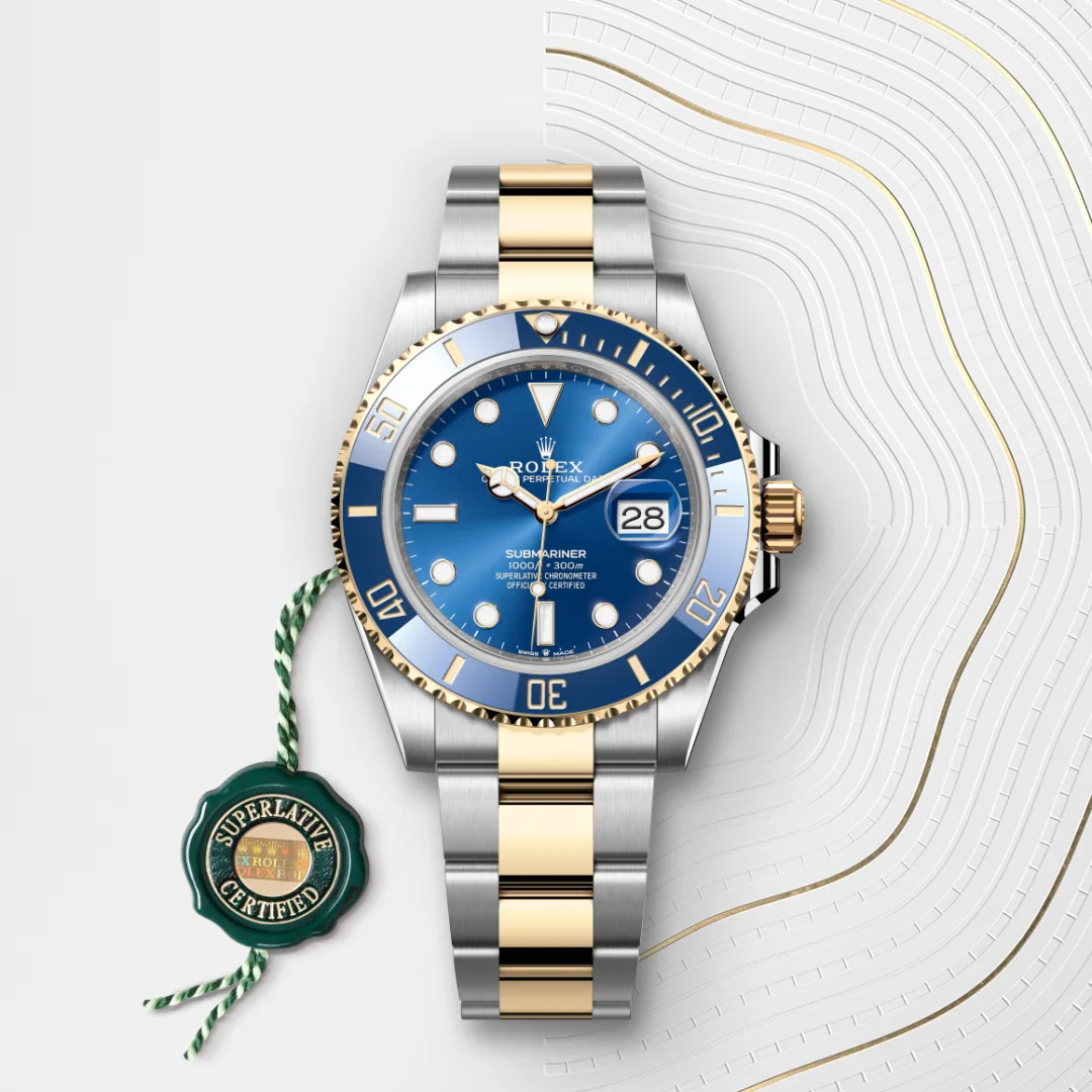 Rolex Submariner Date腕錶黃金鋼（蠔式鋼與黃金的組合）款，M126613LB-0002 - 永新鐘錶