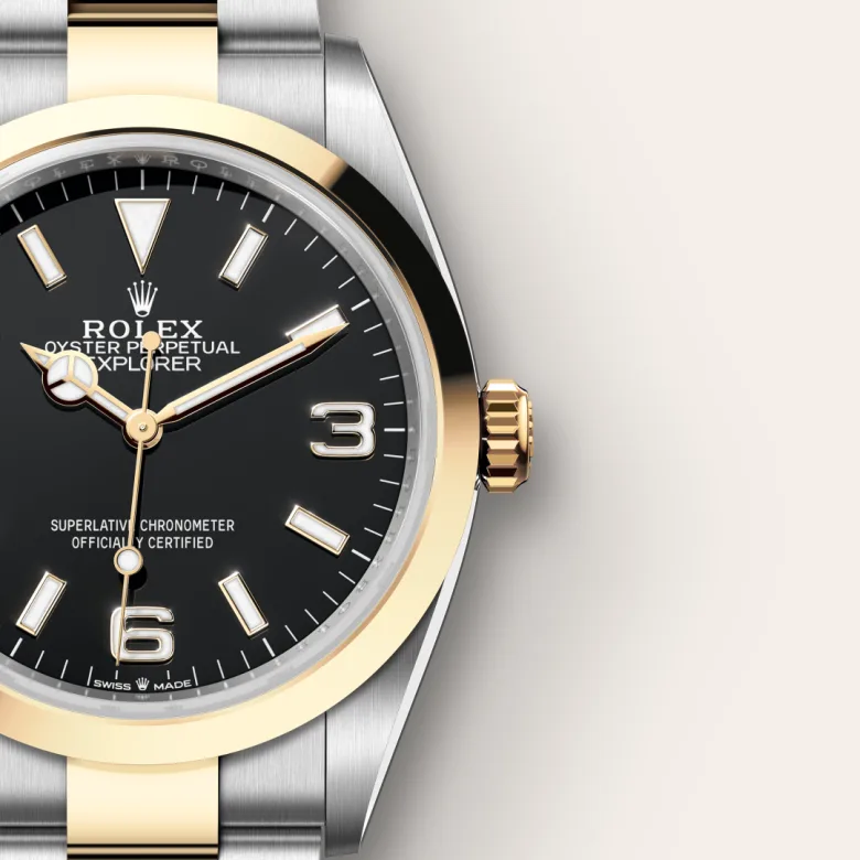 Rolex Explorer 36腕錶黃金鋼（蠔式鋼與黃金的組合）款，M124273-0001 - 永新鐘錶
