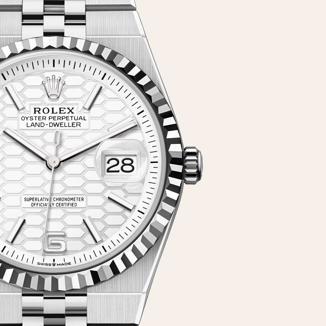 Rolex Land-Dweller 36腕錶白色黃金鋼（蠔式鋼與白色黃金的組合）款，M127234-0001 - 永新鐘錶