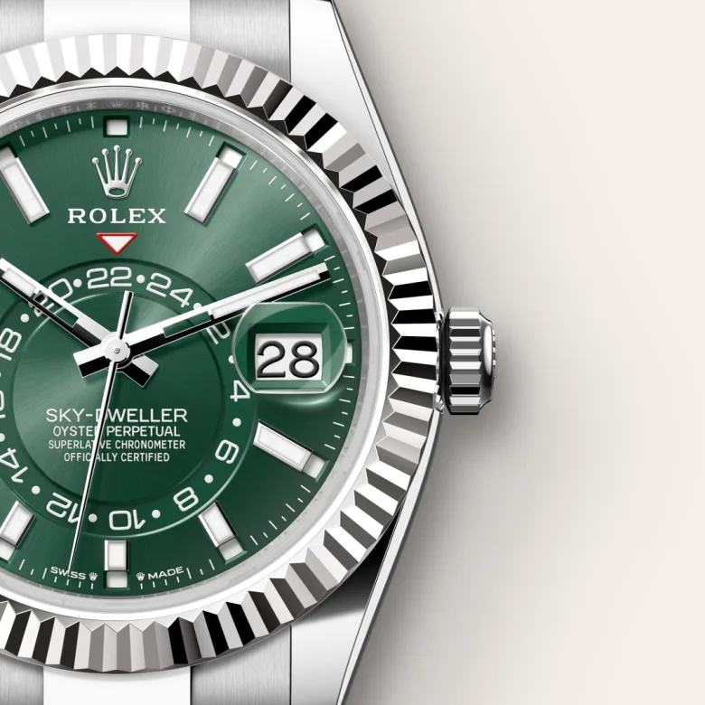 Rolex Sky-Dweller腕錶白色黃金鋼（蠔式鋼與白色黃金的組合）款，M336934-0001 - 永新鐘錶