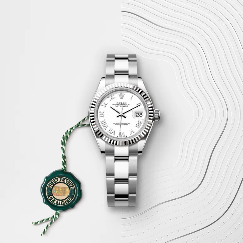 Rolex Lady-Datejust腕錶白色黃金鋼（蠔式鋼與白色黃金的組合）款，M279174-0020 - 永新鐘錶