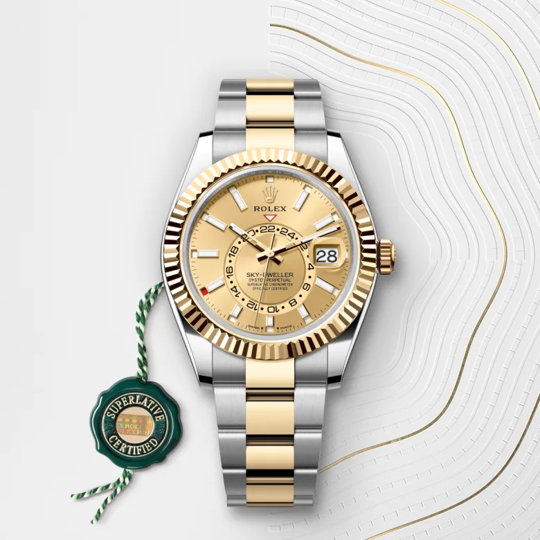 Rolex Sky-Dweller腕錶黃金鋼（蠔式鋼與黃金的組合）款，M336933-0001 - 永新鐘錶