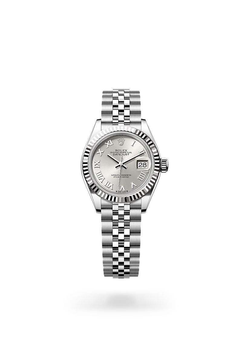 Rolex Lady-Datejust 腕錶 蠔式，28毫米，白色黃金及蠔式鋼，M279174-0007 - 永新鐘錶