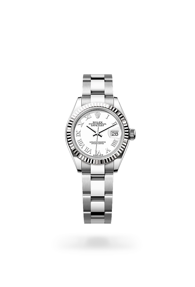 Rolex Lady-Datejust 腕錶 蠔式，28毫米，白色黃金及蠔式鋼，M279174-0020 - 永新鐘錶